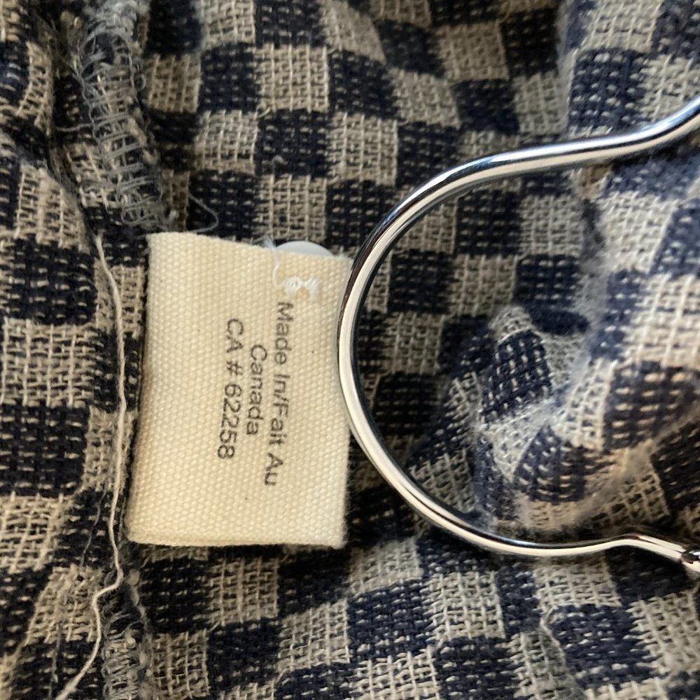 ❌SOLD❌ Beaton Linen Button Up Long Sleeve Dress in Checkered Print, size S - Picture 5 of 5